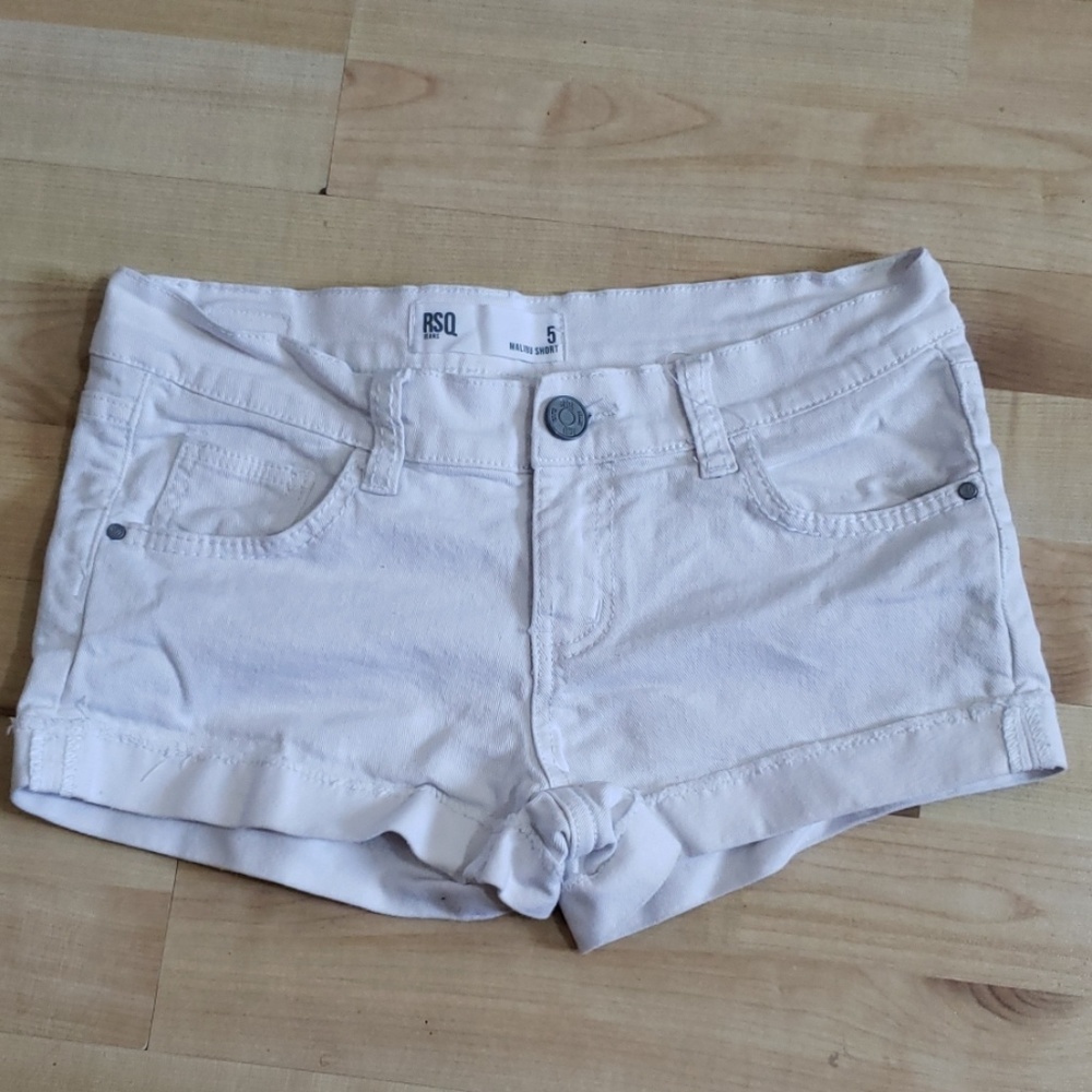 White Jean Short Shorts